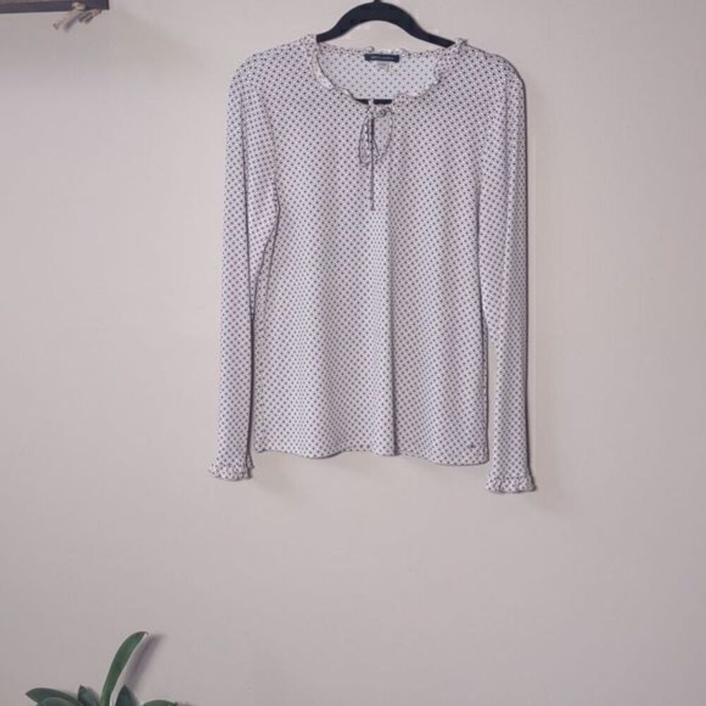 Tommy Hilfiger Neutral Print Long Sleeve Blouse‎ Sz L